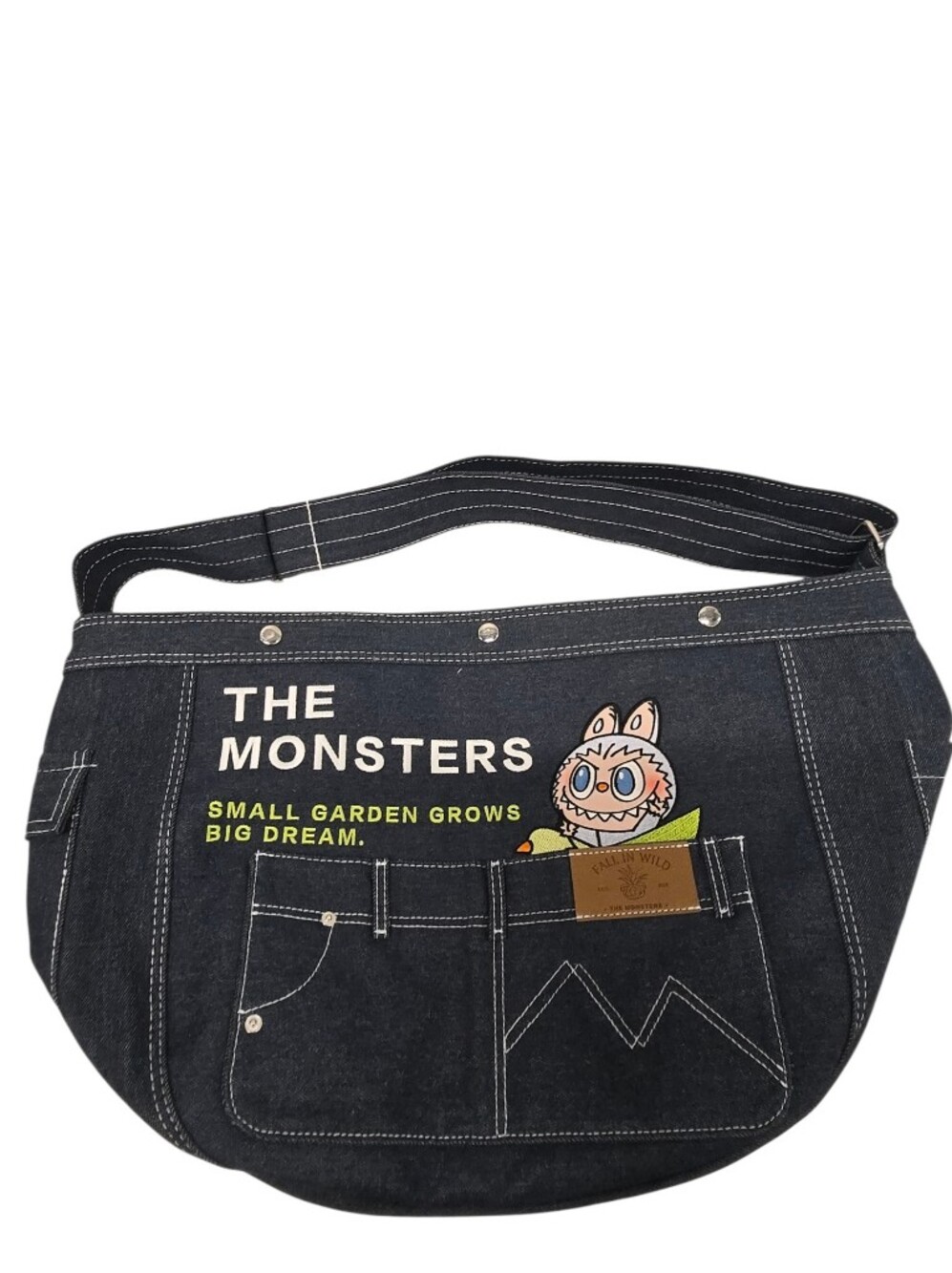 POP‎ MART MONSTERS FALL IN WILD SERIES-Denim Messenger Labubu Bag 100% Authentic